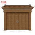 Clássico e extravagante aço porta de entrada principal dupla com acabamento requintado feito em ShuangYing
